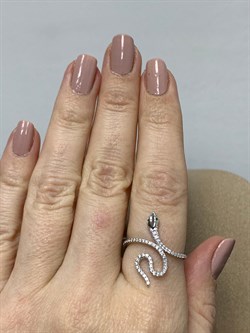 *Кольцо р.18,5 Фианит Змейка арт. CZ-R01885-X-W-NCE-X-W-869 вес 2,15 г - фото 194147 *Кольцо р.18,5 Фианит Змейка арт. CZ-R01885-X-W-NCE-X-W-869 вес 2,15 г - фото 194147