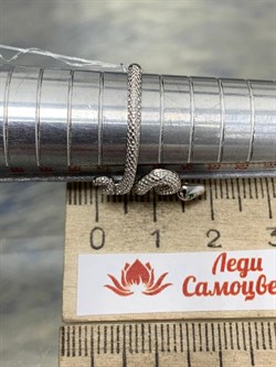 *Кольцо р.18 Фианит Змейка арт. CZ-R03910-X-W-NCE-X-X-734 вес 2,99 г - фото 194222 *Кольцо р.18 Фианит Змейка арт. CZ-R03910-X-W-NCE-X-X-734 вес 2,99 г - фото 194222