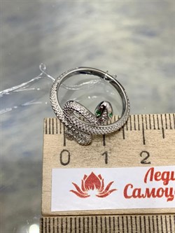 *Кольцо р.18 Фианит Змейка арт. CZ-R03910-X-W-NCE-X-X-734 вес 2,99 г - фото 194228 *Кольцо р.18 Фианит Змейка арт. CZ-R03910-X-W-NCE-X-X-734 вес 2,99 г - фото 194228