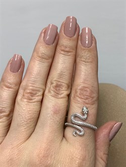 *Кольцо р.18 Фианит Змейка арт. CZ-R03910-X-W-NCE-X-X-734 вес 2,99 г - фото 194231 *Кольцо р.18 Фианит Змейка арт. CZ-R03910-X-W-NCE-X-X-734 вес 2,99 г - фото 194231