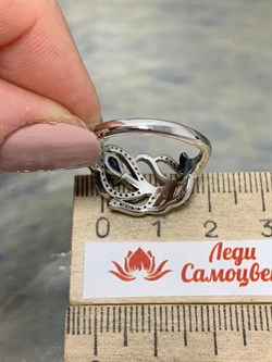 *Кольцо р.18,5 Сапфир Цаворит арт. SM-R02912-X-WB-SAP-X-Gg-149 вес 4,36 г - фото 194251 *Кольцо р.18,5 Сапфир Цаворит арт. SM-R02912-X-WB-SAP-X-Gg-149 вес 4,36 г - фото 194251