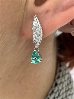 *Серьги Апатит арт. SM-E00748-X-W-BG-X-W-645 (вес 3,84 г) - фото 194270 *Серьги Апатит арт. SM-E00748-X-W-BG-X-W-645 (вес 3,84 г) - фото 194270