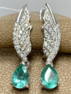 *Серьги Апатит арт. SM-E00748-X-W-BG-X-W-645 (вес 3,84 г) - фото 194272 *Серьги Апатит арт. SM-E00748-X-W-BG-X-W-645 (вес 3,84 г) - фото 194272