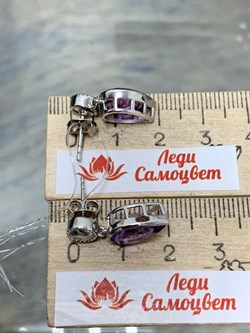 *Серьги Пусеты Аметист арт. SM-E00737-X-W-Pur-X-X-340 вес 3,96 г - фото 194285 *Серьги Пусеты Аметист арт. SM-E00737-X-W-Pur-X-X-340 вес 3,96 г - фото 194285