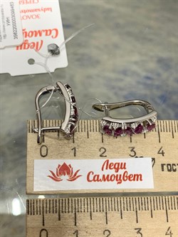 *Серьги Родолит арт. SM-E00742-X-W-lil-X-W-457 вес 5,32 г - фото 194303 *Серьги Родолит арт. SM-E00742-X-W-lil-X-W-457 вес 5,32 г - фото 194303