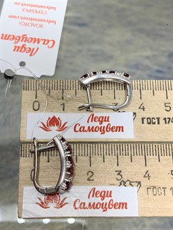 *Серьги Родолит арт. SM-E00742-X-W-lil-X-W-457 вес 5,32 г - фото 194304 *Серьги Родолит арт. SM-E00742-X-W-lil-X-W-457 вес 5,32 г - фото 194304