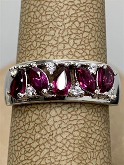 *Кольцо р.16,5 Родолит арт. SM-R02909-X-W-lil-X-W-940 вес 3,18 г - фото 194336