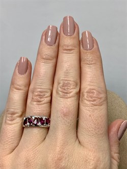 *Кольцо р.16,5 Родолит арт. SM-R02909-X-W-lil-X-W-940 вес 3,18 г - фото 194337