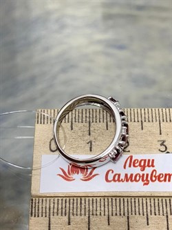 *Кольцо р.16,5 Родолит арт. SM-R02909-X-W-lil-X-W-940 вес 3,18 г - фото 194340