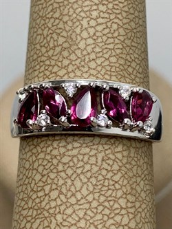 *Кольцо р.18 Родолит арт. SM-R02909-X-W-lil-X-W-974 вес 3,26 г - фото 194362