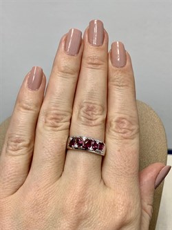 *Кольцо р.18 Родолит арт. SM-R02909-X-W-lil-X-W-974 вес 3,26 г - фото 194363