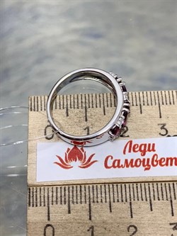 *Кольцо р.18 Родолит арт. SM-R02909-X-W-lil-X-W-974 вес 3,26 г - фото 194367