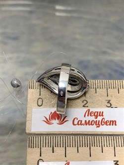 *Кольцо р.16,5 Марказит Гранат Пироп арт. HR601-857 (вес 7,07 г) - фото 194383