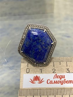 *Кольцо р.18 Микс Марказит Лазурит арт. M101836-287 вес 10,92 г - фото 194442 *Кольцо р.18 Микс Марказит Лазурит арт. M101836-287 вес 10,92 г - фото 194442