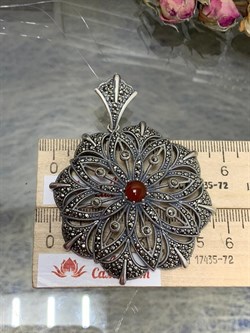 *Подвеска Микс Марказит Сердолик арт. HP612-671 вес 32,39 г - фото 194511 *Подвеска Микс Марказит Сердолик арт. HP612-671 вес 32,39 г - фото 194511