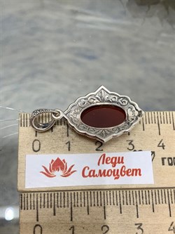 *Подвеска Микс Марказит Сердолик арт. П 313-544 (вес 4,67 г) - фото 194712