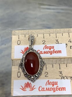 *Подвеска Микс Марказит Сердолик арт. П 313-544 (вес 4,67 г) - фото 194713