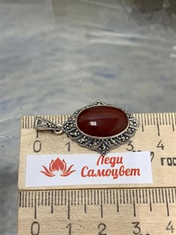 *Подвеска Микс Марказит Сердолик арт. П 313-544 (вес 4,67 г) - фото 194714