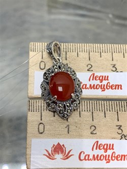 *Подвеска Микс Марказит Сердолик арт. П 391-568 (вес 5,3 г) - фото 194720 *Подвеска Микс Марказит Сердолик арт. П 391-568 (вес 5,3 г) - фото 194720