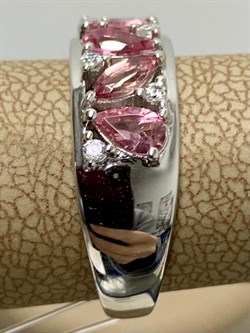 *Кольцо р.16,5 Турмалин арт. SM-R02909-X-W-Pin-X-W-003 вес 3,11 г - фото 194783