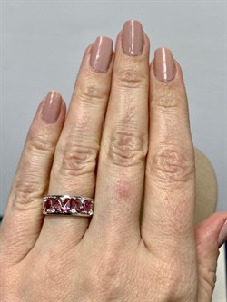 *Кольцо р.16,5 Турмалин арт. SM-R02909-X-W-Pin-X-W-003 вес 3,11 г - фото 194786