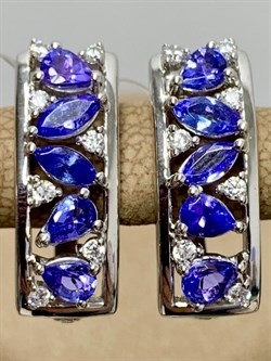 *Серьги Танзанит арт. SM-E00742-X-W-TN-X-W-640 (вес 5,43 г) - фото 194818 *Серьги Танзанит арт. SM-E00742-X-W-TN-X-W-640 (вес 5,43 г) - фото 194818