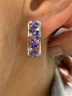 *Серьги Танзанит арт. SM-E00742-X-W-TN-X-W-640 (вес 5,43 г) - фото 194819 *Серьги Танзанит арт. SM-E00742-X-W-TN-X-W-640 (вес 5,43 г) - фото 194819