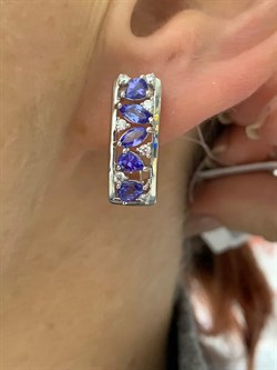 *Серьги Танзанит арт. SM-E00742-X-W-TN-X-W-640 (вес 5,43 г) - фото 194820 *Серьги Танзанит арт. SM-E00742-X-W-TN-X-W-640 (вес 5,43 г) - фото 194820