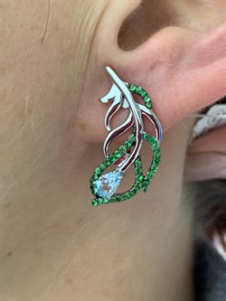 *Серьги Топаз Цаворит арт. SM-E00746-X-WB-SBT-X-Gg-316 (вес 7,21 г) - фото 194827 *Серьги Топаз Цаворит арт. SM-E00746-X-WB-SBT-X-Gg-316 (вес 7,21 г) - фото 194827