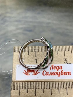 *Кольцо р.17,5 Топаз Цаворит арт. SM-R02912-X-WB-SBT-X-Gg-614 (вес 4,08 г) - фото 194871 *Кольцо р.17,5 Топаз Цаворит арт. SM-R02912-X-WB-SBT-X-Gg-614 (вес 4,08 г) - фото 194871