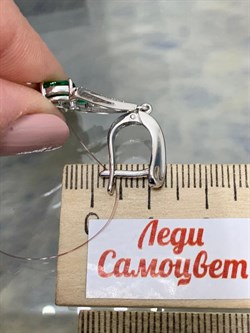 *Серьги Изумруд иск арт. 02-00443-07-114-01-07-717 Вес 3,69 г - фото 195559 *Серьги Изумруд иск арт. 02-00443-07-114-01-07-717 Вес 3,69 г - фото 195559