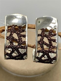 *Серьги Пусеты Глиттер арт. OR0853P-GL-573 вес 5,18 г - фото 195692
