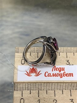 *Кольцо р.17,5  Родолит арт. SM-R02902-X-WB-lil-X-X-416 (вес 5,38 г) - фото 195863