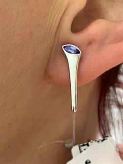 *Серьги Танзанит арт. SM-E00739-X-W-TN-X-X-731 вес 3,99 г - фото 195909 *Серьги Танзанит арт. SM-E00739-X-W-TN-X-X-731 вес 3,99 г - фото 195909