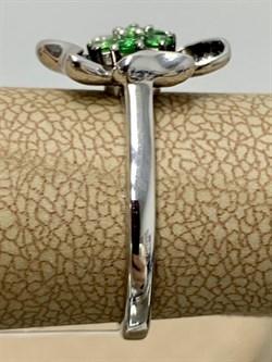 *Кольцо р.19 Цаворит арт. SM-R02911-X-WB-Gr-X-B-111 (вес 2,91 г) - фото 195916