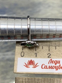 *Кольцо р.16,5 Цаворит арт. SM-R02911-X-WB-Gr-X-B-411 (вес 2,77 г) - фото 195969