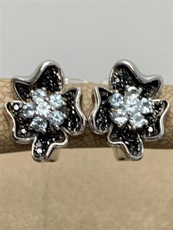 *Серьги Голубой Топаз арт. SM-E00749-X-WB-SBT-X-B-888 (вес 4,35 г) - фото 196120