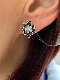 *Серьги Голубой Топаз арт. SM-E00749-X-WB-SBT-X-B-888 (вес 4,35 г) - фото 196121