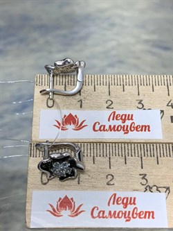 *Серьги Голубой Топаз арт. SM-E00749-X-WB-SBT-X-B-888 (вес 4,35 г) - фото 196124