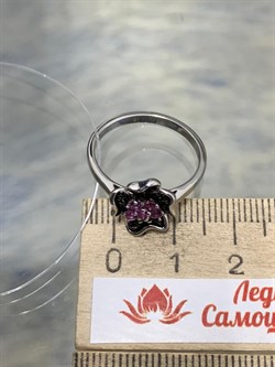 *Кольцо р.19 Родолит арт. SM-R02911-X-WB-lil-X-B-066 вес 3 г - фото 196373 *Кольцо р.19 Родолит арт. SM-R02911-X-WB-lil-X-B-066 вес 3 г - фото 196373