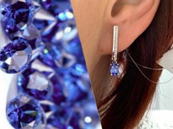 *Серьги Танзанит арт. SM-E00686-X-W-TN-X-W-997 (вес 3,17 г) - фото 196533 *Серьги Танзанит арт. SM-E00686-X-W-TN-X-W-997 (вес 3,17 г) - фото 196533