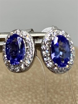 *Пусеты Танзанит арт. SM-E00685-X-W-TN-X-W-243 вес 1,85 г - фото 196549 *Пусеты Танзанит арт. SM-E00685-X-W-TN-X-W-243 вес 1,85 г - фото 196549