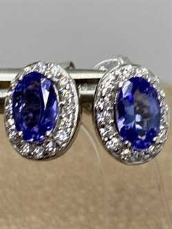 *Пусеты Танзанит арт. SM-E00685-X-W-TN-X-W-243 вес 1,85 г - фото 196550 *Пусеты Танзанит арт. SM-E00685-X-W-TN-X-W-243 вес 1,85 г - фото 196550