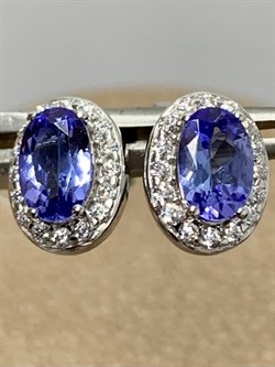 *Пусеты Танзанит арт. SM-E00685-X-W-TN-X-W-243 вес 1,85 г - фото 196551 *Пусеты Танзанит арт. SM-E00685-X-W-TN-X-W-243 вес 1,85 г - фото 196551