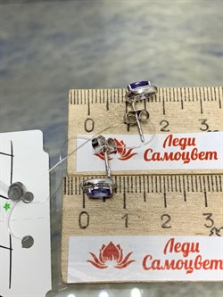 *Пусеты Танзанит арт. SM-E00685-X-W-TN-X-W-243 вес 1,85 г - фото 196555 *Пусеты Танзанит арт. SM-E00685-X-W-TN-X-W-243 вес 1,85 г - фото 196555