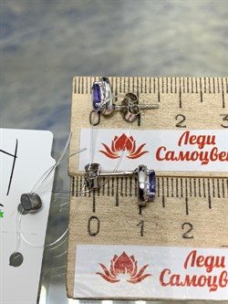 *Пусеты Танзанит арт. SM-E00685-X-W-TN-X-W-243 вес 1,85 г - фото 196556 *Пусеты Танзанит арт. SM-E00685-X-W-TN-X-W-243 вес 1,85 г - фото 196556