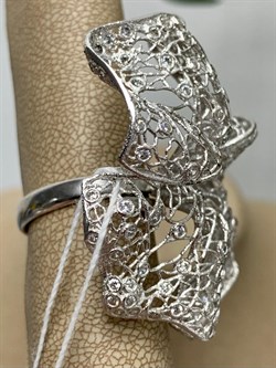 *Кольцо р.17 Цветок Белый Фианит арт. ANFIOREG-512 вес 9,73 г - фото 197288 *Кольцо р.17 Цветок Белый Фианит арт. ANFIOREG-512 вес 9,73 г - фото 197288