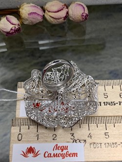 *Кольцо р.17 Цветок Белый Фианит арт. ANFIOREG-512 вес 9,73 г - фото 197293 *Кольцо р.17 Цветок Белый Фианит арт. ANFIOREG-512 вес 9,73 г - фото 197293