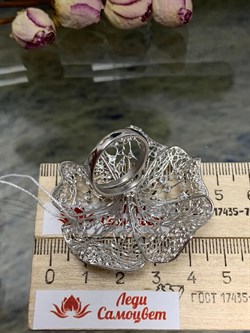 *Кольцо р.17 Цветок Белый Фианит арт. ANFIOREG-512 вес 9,73 г - фото 197295 *Кольцо р.17 Цветок Белый Фианит арт. ANFIOREG-512 вес 9,73 г - фото 197295