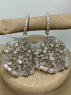 *Серьги  Белый Фианит арт. ORFIOREG-547 вес 5,97 г - фото 197300 *Серьги  Белый Фианит арт. ORFIOREG-547 вес 5,97 г - фото 197300